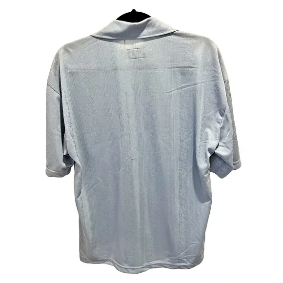 BC ETHIC Lounge Short Sleeve Shirt Mens SZ L NEW Shimmery Blue Button Up - Picture 2 of 11